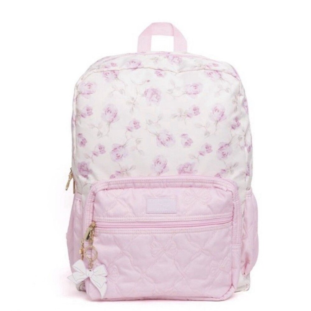 LoveShackFancy x Target Yoobi Ribbon Rosa Backpack Sterling Dusk